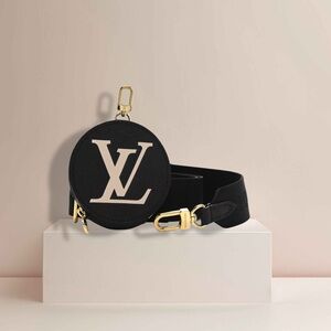 Nylon Empreinte Monogram Giant Bandouliere Strap with Coin Purse Black Beige